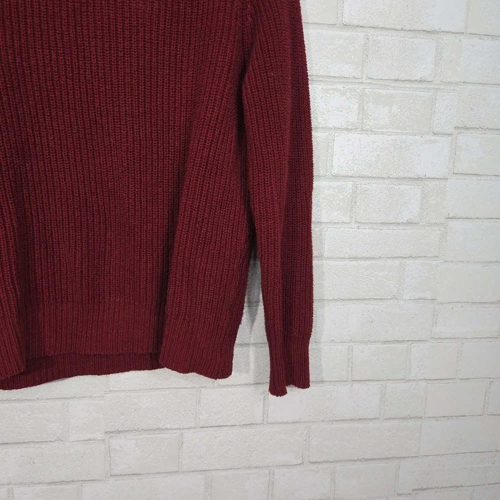 J. Crew heavy, dark red sweater